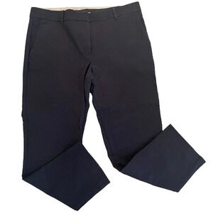 ANN TAYLOR Women’s Eva Ankle Pant Size 12 Atlantic Navy Blue Stretch Career